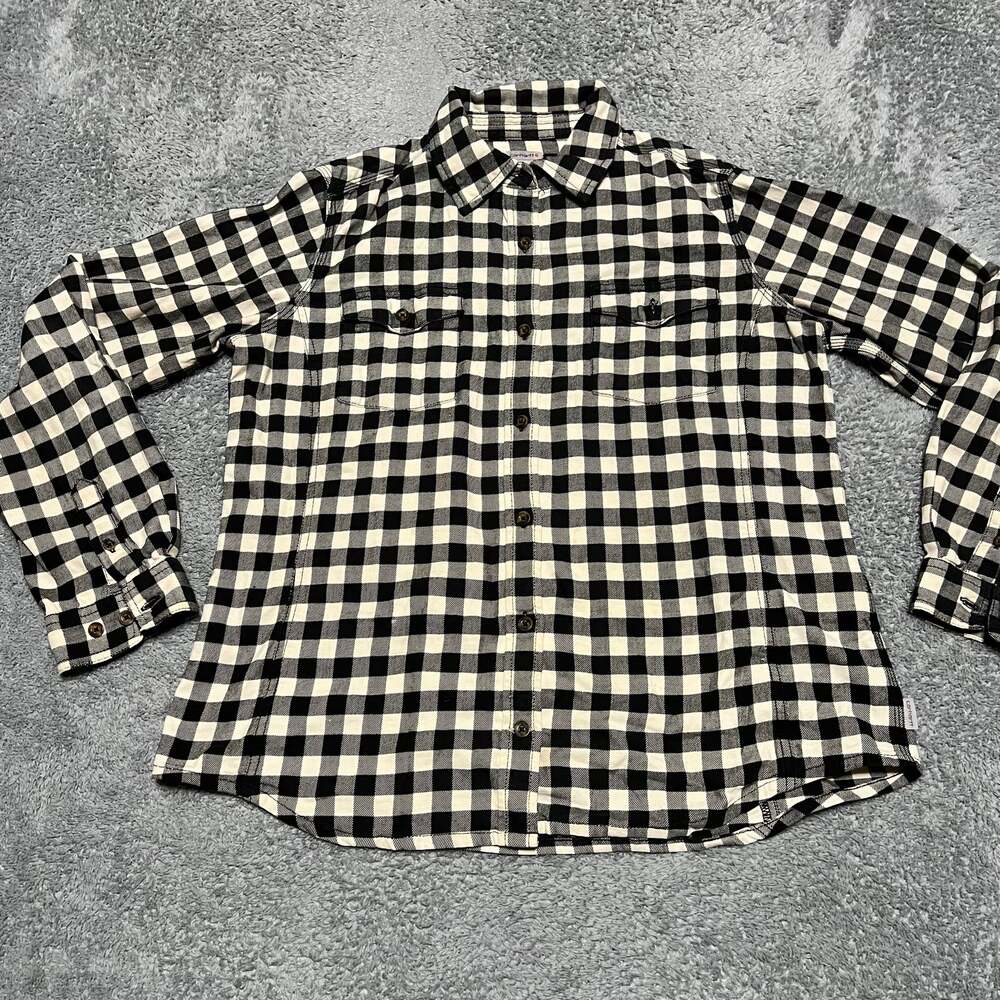 Carhartt Shirt Womens Large Hamilton Flannel Plaid  #102260 Black